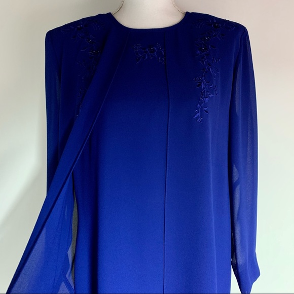 VIRGO Formal Wear Size 12 Royal Blue Dress - Picture 7 of 10